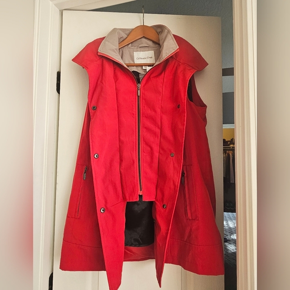 Coldwater Creek Jackets & Blazers - NWT Coldwater Creek All Weather Vest Long Dover Red Petite Small